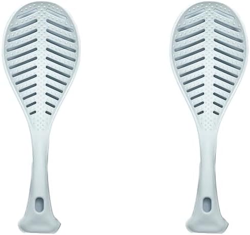 Cuchara de arroz multifunción antiadherente, espátula profesional para servidor de patata de arroz (2 unidades, blanco)