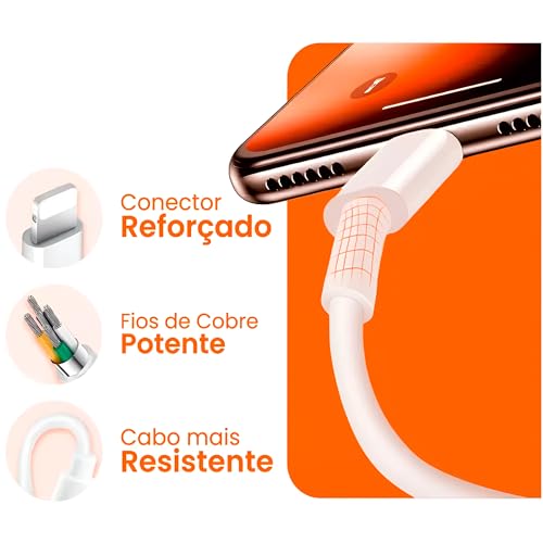 Fonte Carregador 25W Turbo + Cabo Usb-C-Lightning Compatível iPhone X Xr SE 11 12 13 14 Carga Ultra
