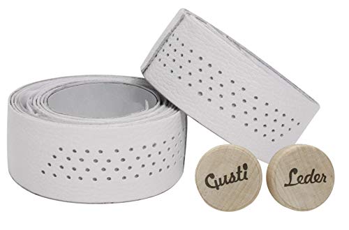 Gusti Handlebar Leather-Fausto C. Tape With Structure Cork Racing Bike Leather Strap Handlebar Tape Grip Tape Bicycle Accessories Accessories Bicycle Handlebar Tape 61.8 In White Leather #TOP2
