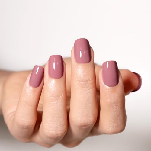 Firedeep Vernis à ongles gel rose mauve, grand flacon de 16 ml de vernis gel Soak Off UV/LED rose pour été, automne et hiver – vue 4