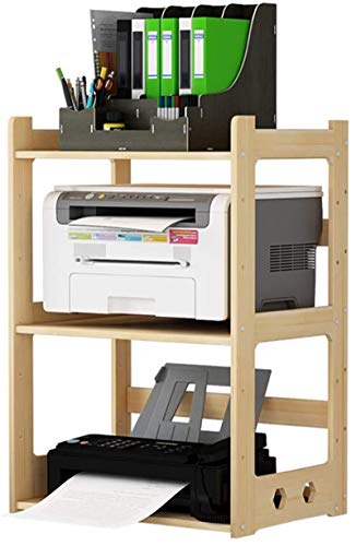 Multifunktions-Schreibtisch-Organisator, Drucker-Ständer aus Holz Drucker Regal großen Kapazitäts-Multifunktionsdrucker Regal Drei-Tier-Speicherregal