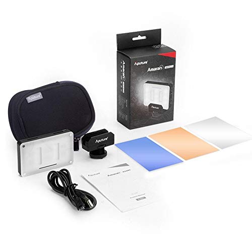 Aputure Amaran Al-M9 Mini Pocket Led Video Light On-Camera Fill Light + 12 Pcs Extra Color Gel Filter, Portable Photography Light Video Shooting Accessories #TOP6