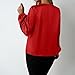 Women's Satin Silk Dressy Blouses Business Casual Long Sleeve Work Blouse Shirts Lightweight Elegant Tunic Tops (Red,Medium)