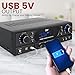Pyle Home Bluetooth Theater Receiver Amplifier - 500 Watts Peak Power Amp w/Treble, Bass, Echo Control, MP3/USB/FM, Dual Channel Audio Stereo System for Streaming Entertainment, Karaoke