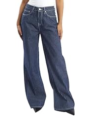 Striped Navy Blue Washed