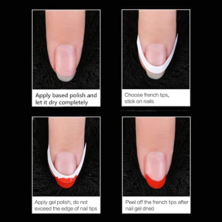 Coslifestore Pack of 25 French Manicure Nail Art Stickers 2