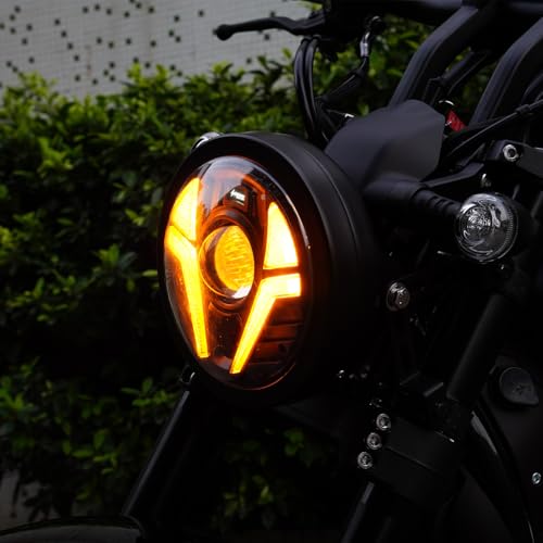 SINLIRU 7inch Round Headligt 7" Motorcycle White/Amber DRL Front Light with Laser for Motorbikes Wrangler JK JKU TJ LJ by SINLIRU - Used condition - Image 6