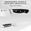 Kitchen Knife Set with Block: 15-Piece German Stainless Steel with Dual Sharpener for Beginners - Covers 95% Kitchen Tasks - Black Full-Tang Ergonomic Handle, Dishwasher Safe, Easy to Use
