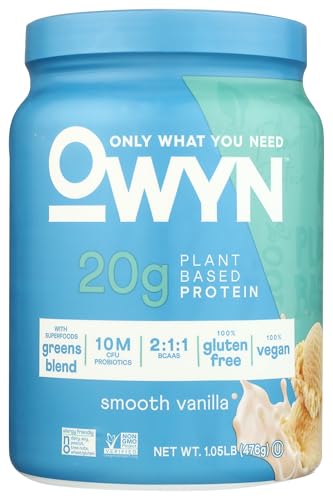 OWYN Only What You Need Plant-Based Protein Powder, Smooth Vanilla, 1.05 lbs