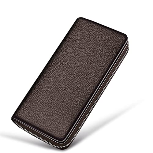 Wallet Men's Long Wallet Large Capacity Multi-card Package Clutch Bag With Drawstring Zipper(D)