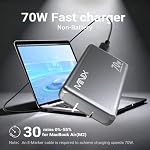 MINIX 70W Flat USB C Wall Charger, Slim Foldable Dual Type C GaN Plug - Image 2