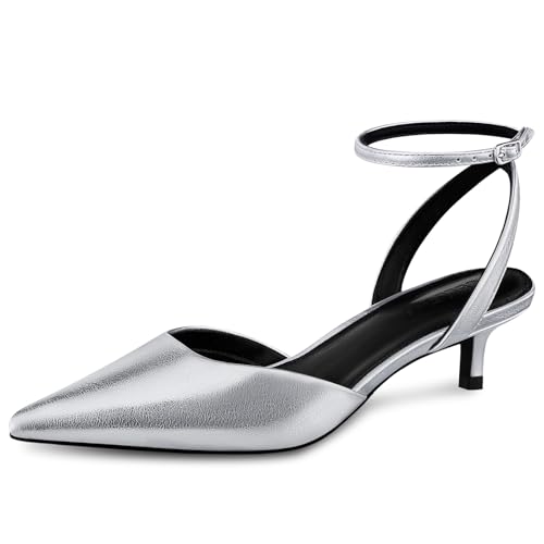 Image of CELLENZ Women Low Kitten Heels: 2 Inch Comfortable Closed Toe Pumps