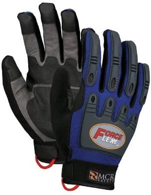 Memphis Glove 127-B100L Forceflex Dry Grip Tpr Protection- Hook- Loop L