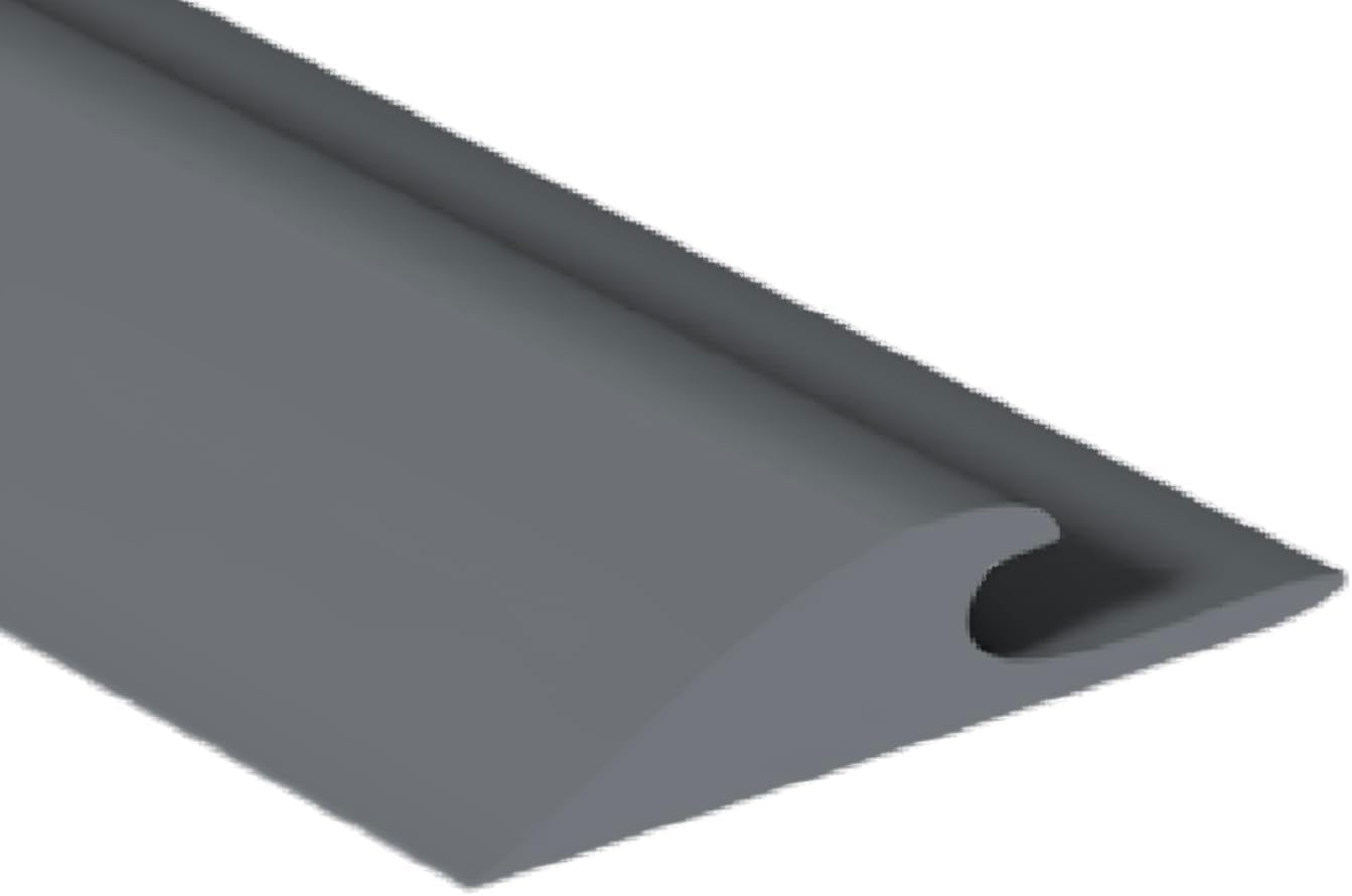 Roppe Glue Down Carpet Edge Profile #38, Dark Gray, 1/4" H X 9' L X 2-1/4" W