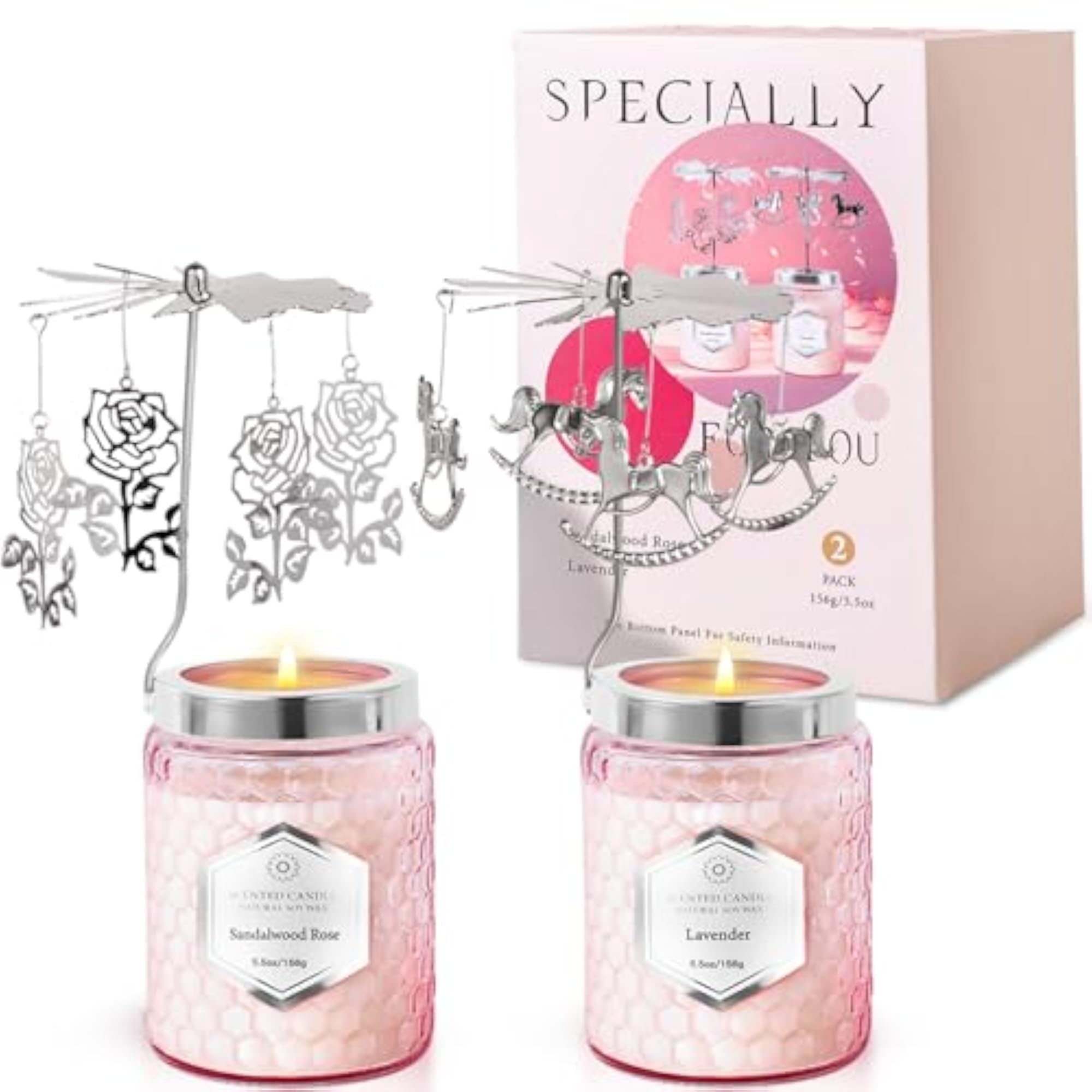 Scented Candles Gift Set for Women, 2 Pcs