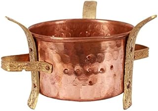 Hammered Copper Heat Stand/Sigri/Warmer For Handi/Pot(Total height-4"inch,Diameter-4.5"inch