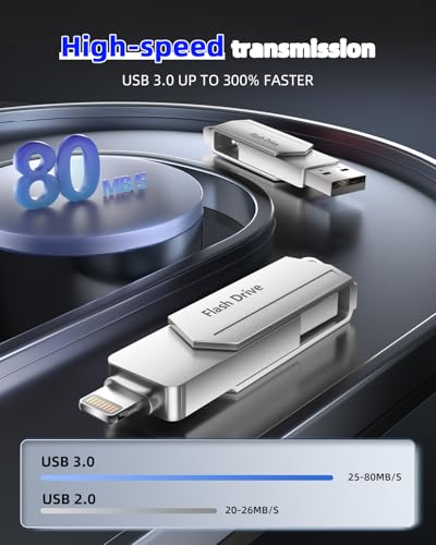 Stylo USB 3.0 avec mémoire externe 256Go compatible iOS Android Mac et PC Windows - 3