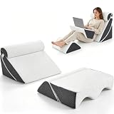 Normodic Set di 5 cuscini a cuneo ortopedici da letto, per post-chirurgia, cuscino a cuneo regolabile, con 2 cuscini per gambe, cuscino da lettura in memory foam, comodo e regolabile, anti-russamento