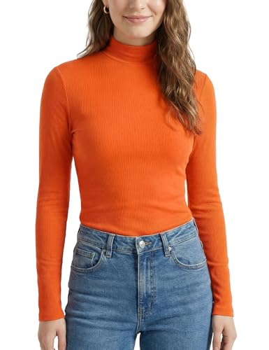 Zengjo Womens Mock Turtleneck Long Sleeve Ribbed...