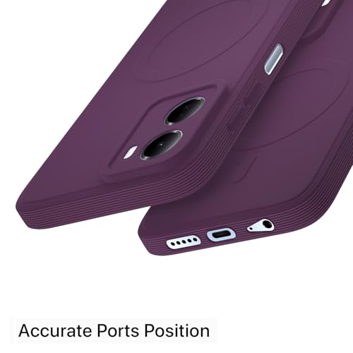 Image of Pikkme Back Cover for Redmi 15A 5G Soft Matte Silicone Mag-Safe Design (Mag-Safe Not Support) Camera Protection | Slim Fit Bumper Cover (Purple)