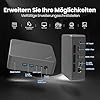iProda Mini-PC 12. Generazione Processore Alder Lake N100 (fino a 3,4 GHz), 8 GB DDR4, Windows 11 Home Mini-Computer con 256 GB SATA SSD 4K Dual Display Micro-PC WiFi6/Bluetooth 5.0/USB3.2 (Grigio)