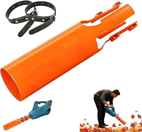 Generic - Leaf blower air booster, a gas/electric high-speed air booster for 2-4 inch blower pipes, leaf blower nozzle accessory, increases wind speed, for cleaning snow in yards, lawns and driveways (red)