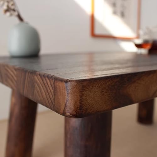 Table de balcon en bois massif table basse de salon basse sur pied 100cm - 5