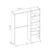 HABITMOBEL Vestidor para Dormitorio o Recibidor, Tres baldas, Medidas: Alto: 187 cm...