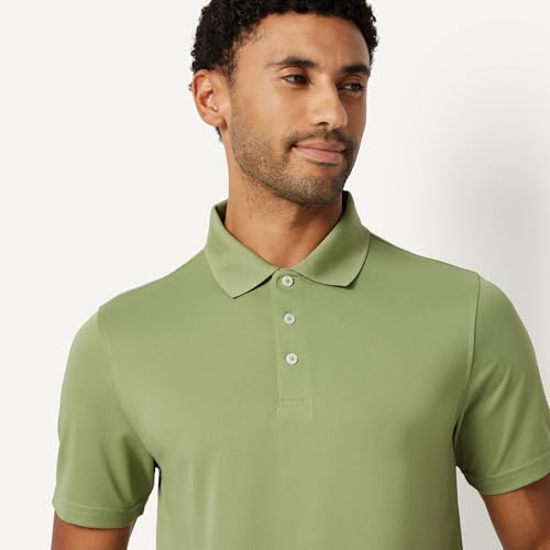 Image of Amazon Essentials Men's Moisture Wicking Golf Polo Shirt, Short Sleeve, Slim-Fit, Quick-Dry, Active Wear