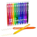 Lineon Erasable Gel Pens, 12 Colors Retract… product image