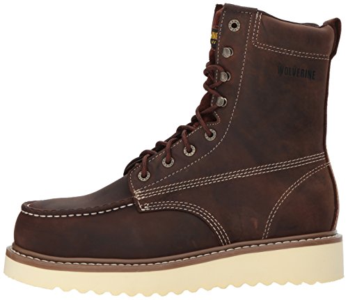 Wolverine Men's Loader 8" Steel Toe Wedge Work Boot, Brown, 11 M US