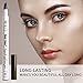 Music Flower Eyebrow Pencil, Liquid Eyebrow pen, Waterproof Brow Pen with Micro-Fork Tip, Fine Sketch Long Lasting Smudgeproof Microblading Pen - Chestnut