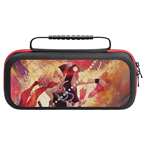 スイッチ用キャリーケース シャーマンキング Switch専用キャリーケース 本体・カード20点収納可 多機能 スタンドポーチ 充電ポートメッシュポケット付き 持ち運び ハードポーチ 大容量 ゲームカード収納 Joy-Con 小物収納 防塵/防汚/耐衝撃 手提げ アニメ