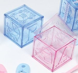 Blue Acrylic Favor Blocks (Set of 6)