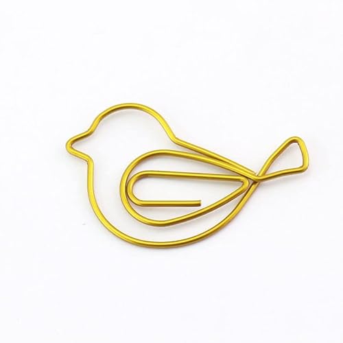 Wybcfp Gold Bird Shape Paper Clips Animal Shaped Paperclip Cute Bird Bookmark In Box Office Bookmark Clips For Document Organizing Book Mark Office Home School Supplies #TOP1