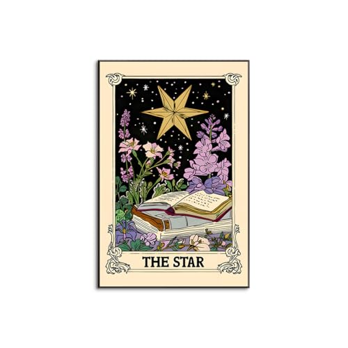 �|�X�^�[ �A�[�g�p�l�� �C���e���A �G�� �Ǌ|�� The Sun Moon Star �^���b�g�J�[�h �{�w�~�A���L�����o�X �A���~�����g �����i HD��� ���r���O �Ǐ��� (70x100cm(28x40in),2)