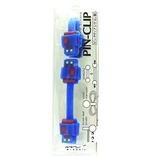 Clips pin élastiques Midori 43040006 en lot de 2 pour carnet et organiseur