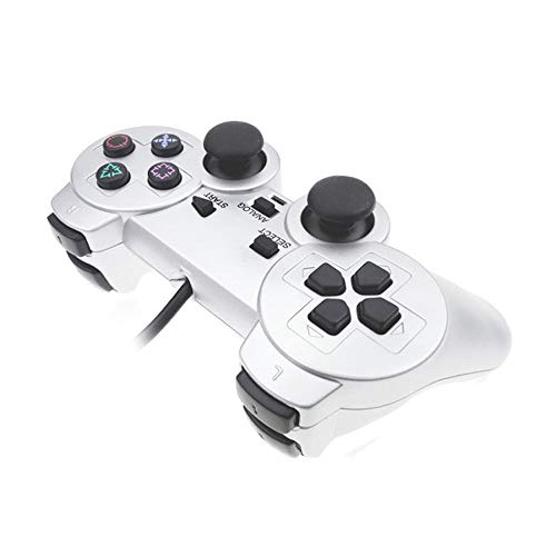 PS2 Controller Wired, MOLICUI Remote for Sony Playstation 2 Console,Silver