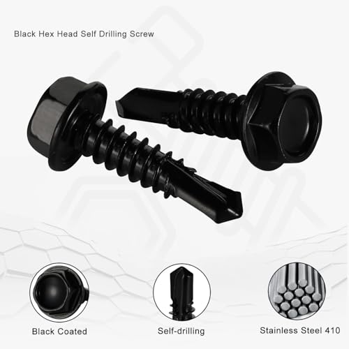 Tornillos autorroscantes hex washer head #8 x 1 100 pcs miniatura 2