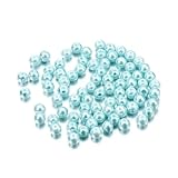 High-Luster Crystal Finish：Each 10mm round glass pearl bead features a brilliantly smooth, light-reflecting surface that mimics genuine pearls, giving jewelry a professional, elegant look. 12 Birthstone-Inspired Colors：Carefully curated 12 colors ins...