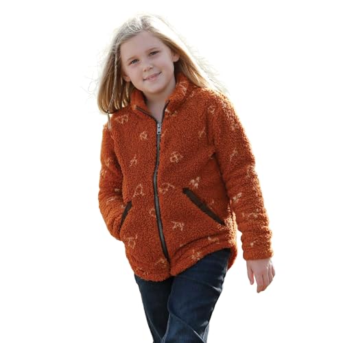Orange Sherpa Jacket for Kids by Cruel Denim