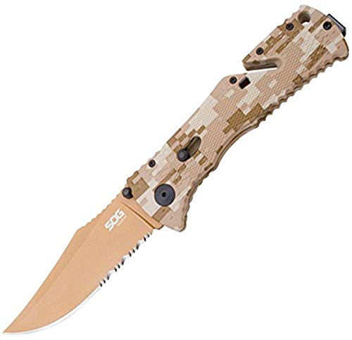 SOG Trident Assisted Folding Knife TF5-CP - Copper TiNi 3.75