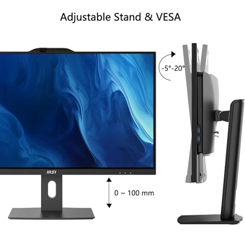Image of msi PRO AP242P Business All-in-One Desktop, 23.8 inch IPS FHD 100Hz Eye-Care Display, Intel Core i5-14400, 16GB DDR5, 512GB SSD, IR FHD Webcam, Wi-Fi 6E, HDMI, DP, Wireless KB & Mouse, Windows 11 Pro