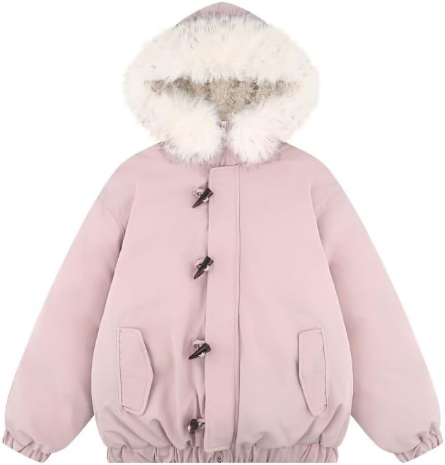 Loose Thick Warm Winter Hooded Cotton Padded Jacket for Women