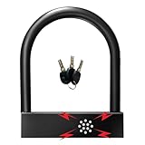Alarm U Lock- Anti-Theft Heavy Duty Security Alarm Lock - 110db Alarm Sound - Weather Proof for Door Storehouse (Black)