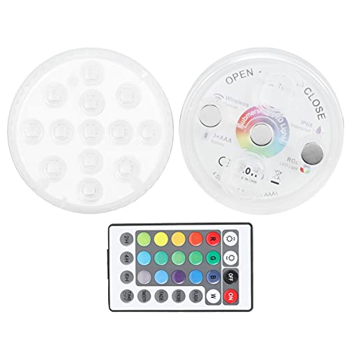 Underwater Light, 2pcs Underwater Led Lights 16 Color LED RGB Pool Ambient Lighting with 28‑Key IR Remote Control for Pond Pool Garden