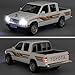 Guarsiliymi 1:32 Scale Compatible for Hilux Pickup Model Cars, Die-cast Toy Cars with Light and Sound, Alloy Pull Back Car for Kids Adults Birthday Gift (White)