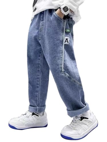 Jeans baggy garçon anti-déchirure élastique pour enfants actifs