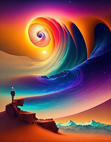 Affiches sur toile vagues colorées SERENDIPITP 58x90 cm sans cadre