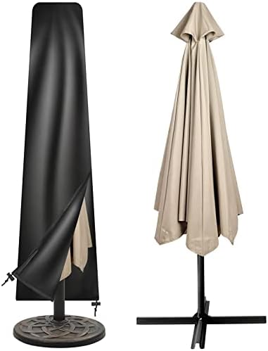 Tavaler Sonnenschirm Schutzhülle 2-3 M Sonnenschirm Abdeckung (175*31/37cm) | Sonnenschirmhülle mit Stab Wasserdicht Winddicht Ampelschirm Hülle Reißfest UV-Anti 420D Oxford-Stoff